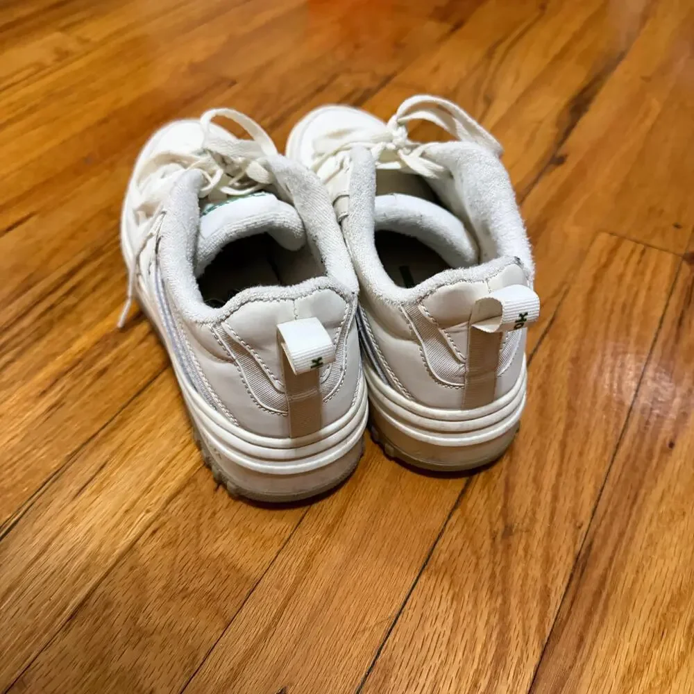 Women's Reebok Club C Casual Sneakers White with Green Lace Up Size 9